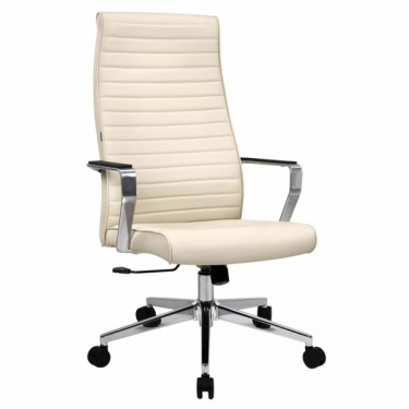 Кресло руководителя BRABIX BRABIX PREMIUM Solo EX-730, алюминий, хром, экокожа, бежевое