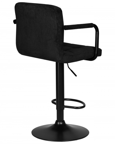 Стул барный DOBRIN DOBRIN KRUGER ARM BLACK черный вельвет LAR-E2041-52