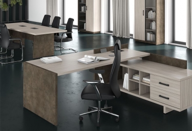 Стол для заседаний Skyland WOODandSTONE СФ-531102 Дрифтвуд Бетон Чикаго темный
