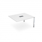 Стол системы БЭНЧ, переговорный, конечный ALSAV GLOSS LINE НСПК-П.926 Белый Премиум