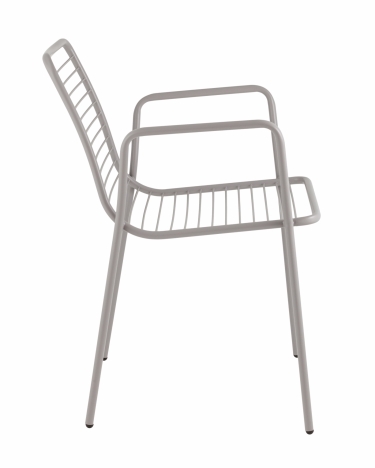 Стул Stool Group Дели с подлокотниками металл серый