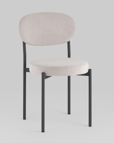 Стул Stool Group Бриф SN велюр светло-серый каркас антрацитовый муар 4 шт