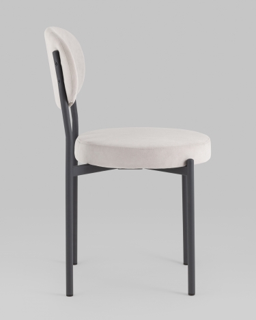 Стул Stool Group Бриф SN велюр светло-серый каркас антрацитовый муар 4 шт