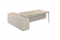 Стол под опорную тумбу 1700 Норден Atlas NZ-0105.YN.AL Ясень Наварра Алюминий