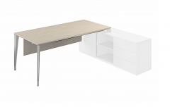 Стол под опорную тумбу 1700 Норден Atlas NZ-0105.YN.AL Ясень Наварра Алюминий