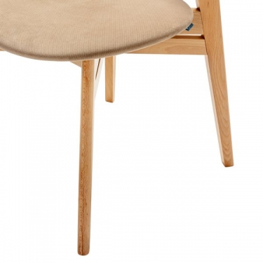 Стул R-home Rasmus Diag beige/нат.бук