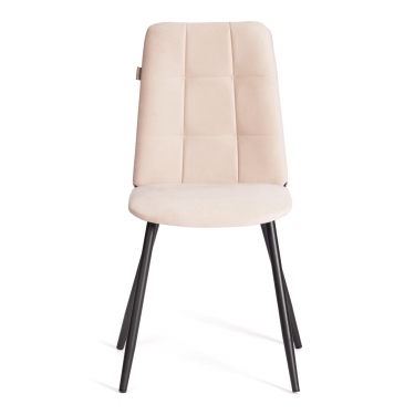 Стул обеденный Tetchair Asti 2 шт. в упаковке TREND, велюр, бежевый/черный, 7, 50х55х93