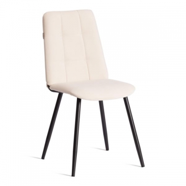 Стул обеденный Tetchair Asti 2 шт. в упаковке TREND, велюр, молочный/черный, 4, 50х55х93