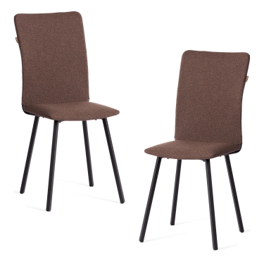 Стул обеденный Tetchair La Rousse 2 шт. в упаковке NEW, ткань рогожка, коричневый/черный, 3М7-147, 45х55х93 см