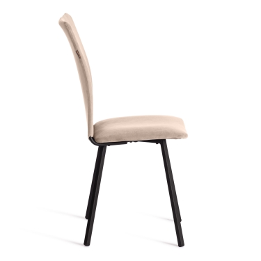 Стул обеденный Tetchair La Rousse 2 шт. в упаковке NEW, велюр, бежевый/черный, 7, 45х55х93 см