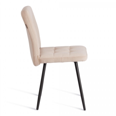 Стул обеденный Tetchair Medeo 2 шт. в упаковке LT, велюр, бежевый/черный, 7, 45х56х89 см