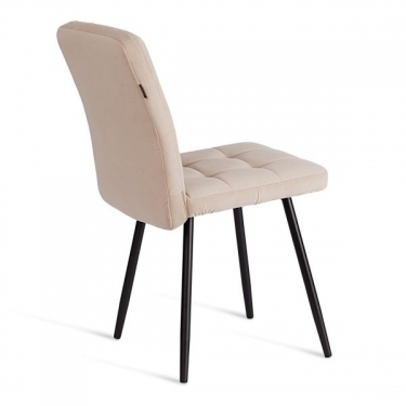 Стул обеденный Tetchair Medeo 2 шт. в упаковке LT, велюр, бежевый/черный, 7, 45х56х89 см