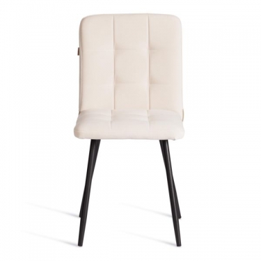 Стул обеденный Tetchair Medeo 2 шт. в упаковке LT, велюр, молочный/черный, 4, 45х56х89 см