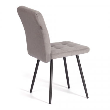 Стул обеденный Tetchair Medeo 2 шт. в упаковке LT, велюр, серый/черный, 29, 45х56х89 см