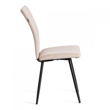 Стул обеденный Tetchair Monte Carlo 2 шт. в упаковке TREND, велюр, бежевый/черный, 7, 49х51х93 см