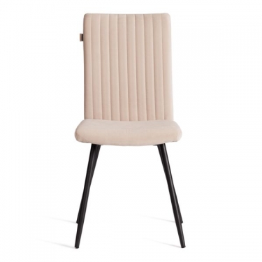 Стул обеденный Tetchair Monte Carlo 2 шт. в упаковке TREND, велюр, бежевый/черный, 7, 49х51х93 см