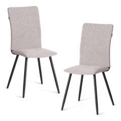 Стул обеденный Tetchair La Rousse 2 шт. в упаковке NEW, ткань рогожка, темно-серый, F68, 45х55х93 см