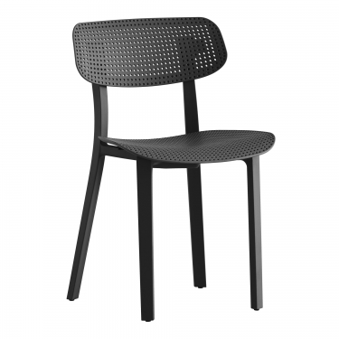 Стул Tetchair JOLLY mod. XRB-096-B2 пластик, черный black, 46 х 50,5 х 78 см
