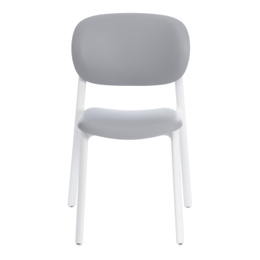 Стул Tetchair ADORE mod. XRB-1025 пластик, серый / белый grey / white, 41 х 53 х 81,5 см