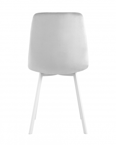 Стул Stool Group Chilly NEW велюр серебристый белые ножки
