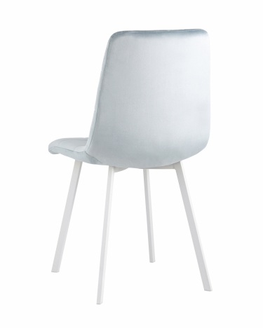 Стул Stool Group Chilly NEW велюр серо-голубой белые ножки