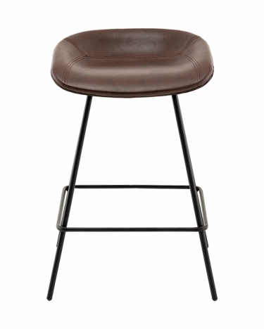 Стул полубарный Stool Group Фуриоса экокожа коричневый