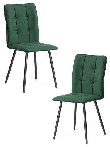 Стул обеденный Tetchair Bari 2 шт. в упаковке LT, велюр, Deep Forest изумруд, 41х55х89 см