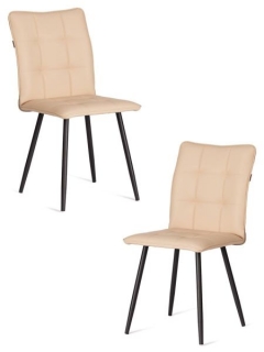Стул обеденный Tetchair Bari 2 шт. в упаковке LT, экокожа , бежевая, 41х55х89 см
