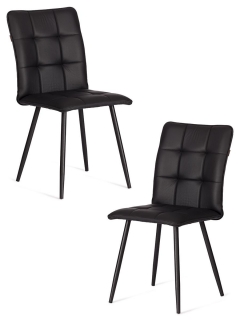 Стул обеденный Tetchair Bari 2 шт. в упаковке LT, экокожа , черная, 41х55х89 см