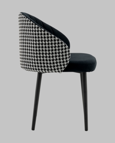 Стул Stool Group Пасаденика велюр черный спинка гусиная лапка