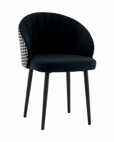 Стул Stool Group Пасаденика велюр черный спинка гусиная лапка