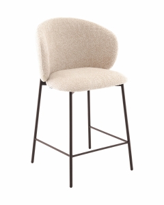 Стул полубарный Stool Group Блейз букле капучино, каркас серо-коричневый