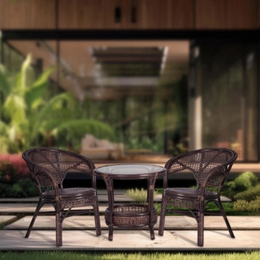 Кресло Tetchair PELANGI 02/15B / без подушки / ротанг, walnut грецкий орех