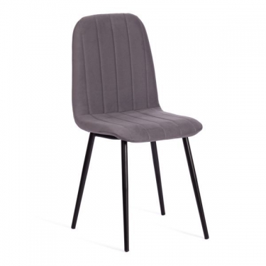 Стул Tetchair ARC / 1 шт. в упаковке Велюр/металл , 46 х 52 х 88 см, темно-серый/черный