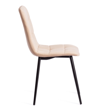 Стул Tetchair CHILLY MAX / 1 шт. в упаковке Велюр/металл , 45 х 54 х 90 см , бежевый/черный