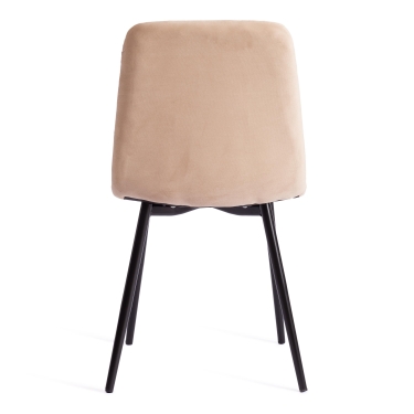 Стул Tetchair CHILLY MAX / 1 шт. в упаковке Велюр/металл , 45 х 54 х 90 см , бежевый/черный