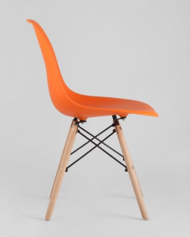Стул Stool Group Eames Style DSW оранжевый разборный каркас
