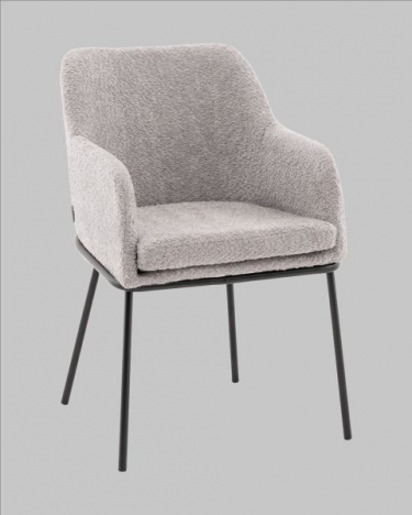 Стул с подлокотниками Stool Group Кози new ткань букле серый