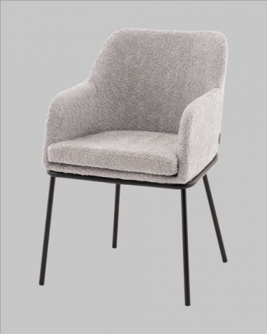 Стул с подлокотниками Stool Group Кози new ткань букле серый