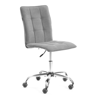 Комплект кресло + стул Tetchair Bari LT, флок , серый/черный, 29, 41х55х89 см