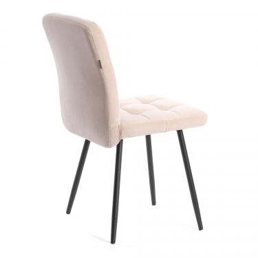 Комплект кресло + стул Tetchair Medeo LT, флок , бежевый/черный, 7, 45х56х89 см