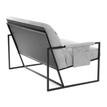 Диван Tetchair Charli LUX/Чарли Люкс велюр/букле, VT shape silver