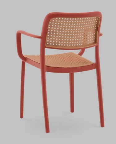Стул Stool Group Yona пластиковый с подлокотниками красный