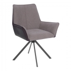 Кресло Tetchair Murano/Мурано опора 360, велюр/букле HYP/Экокожа, бежевый/коричневый