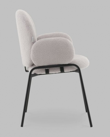 Стул с подлокотниками Stool Group Моллек букле светло-серый