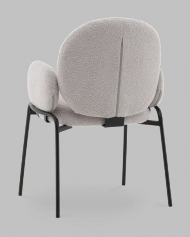 Стул с подлокотниками Stool Group Моллек букле светло-серый