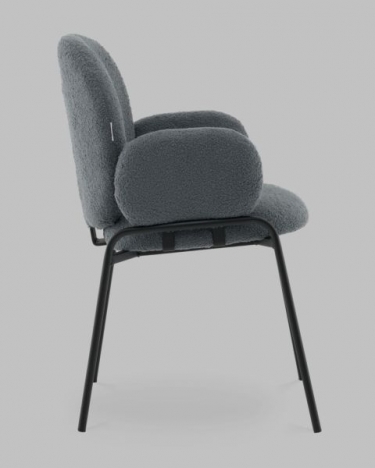 Стул с подлокотниками Stool Group Моллек букле темно-серый