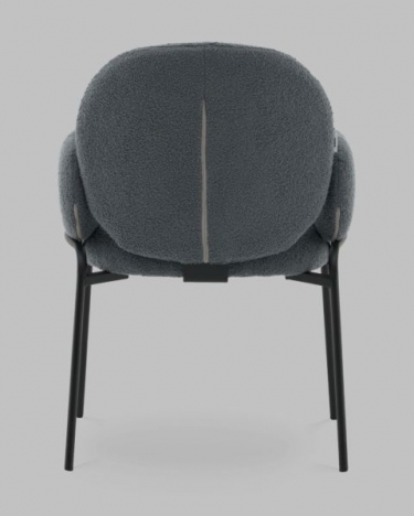 Стул с подлокотниками Stool Group Моллек букле темно-серый