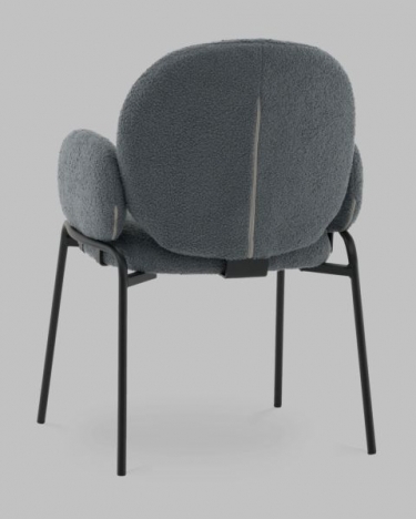 Стул с подлокотниками Stool Group Моллек букле темно-серый