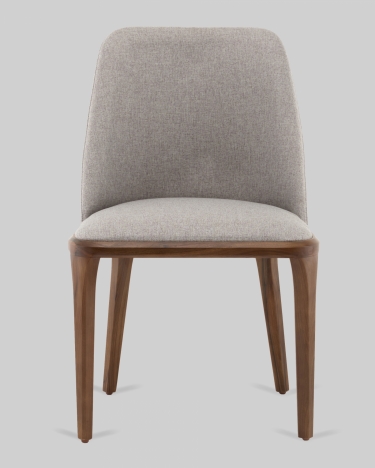 Стул Stool Group Вудмайкл каркас дерево цвет темный орех рогожка бежевый